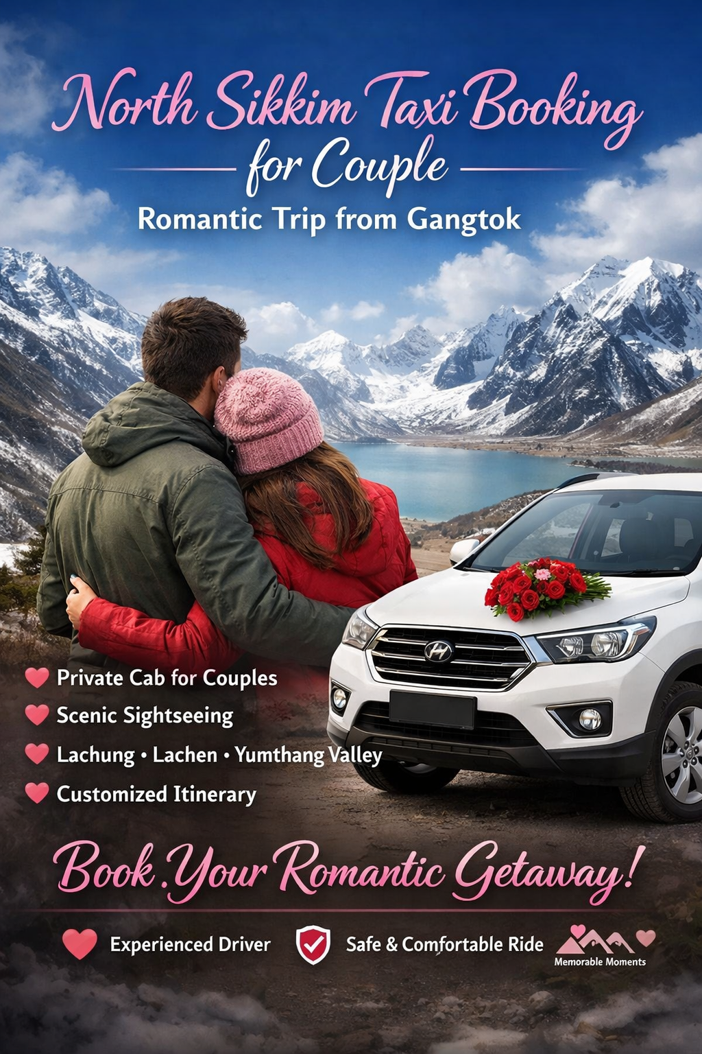 North Sikkim Taxi Booking for Couple | Romantic Trip from Gangtok